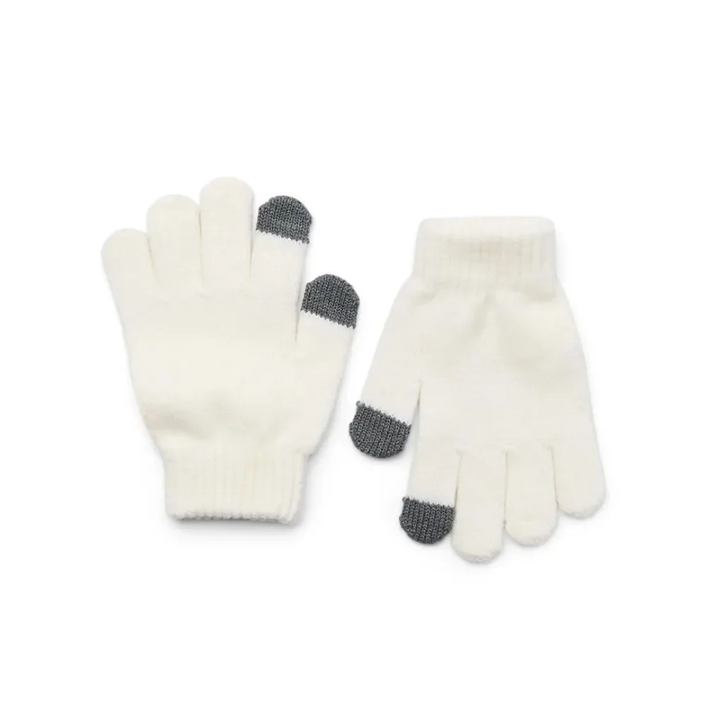 Girls Justice Ribbed & Full Print Winter Cozy Beanie and Gloves 2, 2-Piece Set